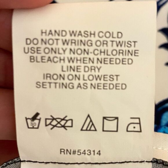 B Darlin Strapless Mini Dress Abstract Print Tropical Pockets Juniors Size 13-14 - Picture 5 of 7